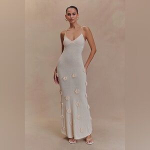 Mekhi Suki Knit Maxi Dress with Flowers